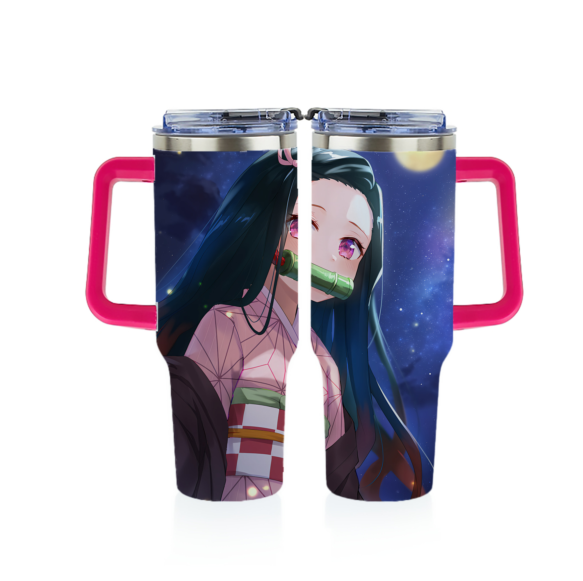 （画像用） 鬼滅の刃（きめつのやいば）竈門 禰󠄀豆子／かまど ねずこ Kamado Nezuko 1200ｍLフルプリント車用タンブラー